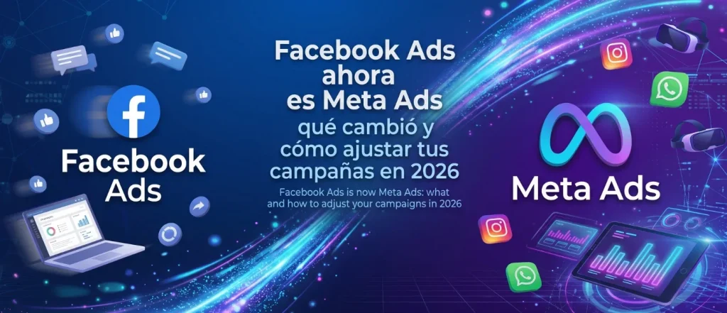 Facebook Ads ahora es Meta Ads: qué cambió y cómo ajustar tus campañas en 2026