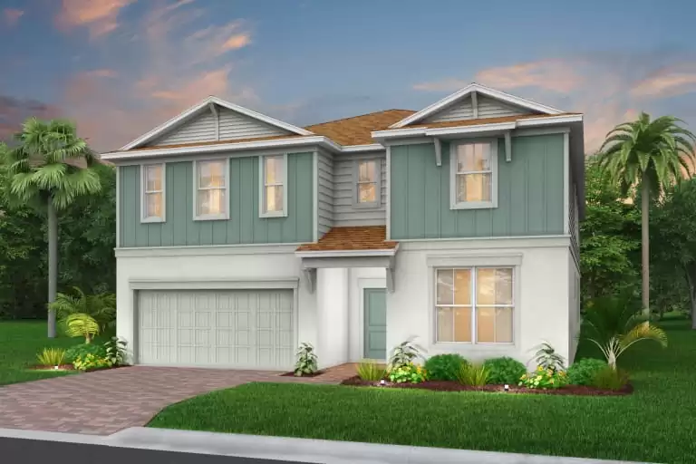 Renderizado de la nueva casa, mostrando su diseño exterior moderno y atractivo.