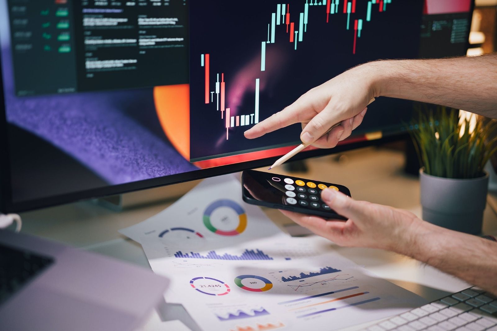 Businessman calculating OTA commissions
