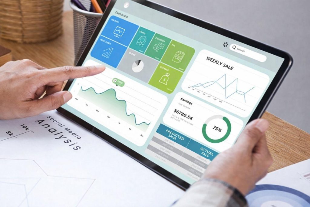 Gráfico que explica cómo utilizar una tableta.